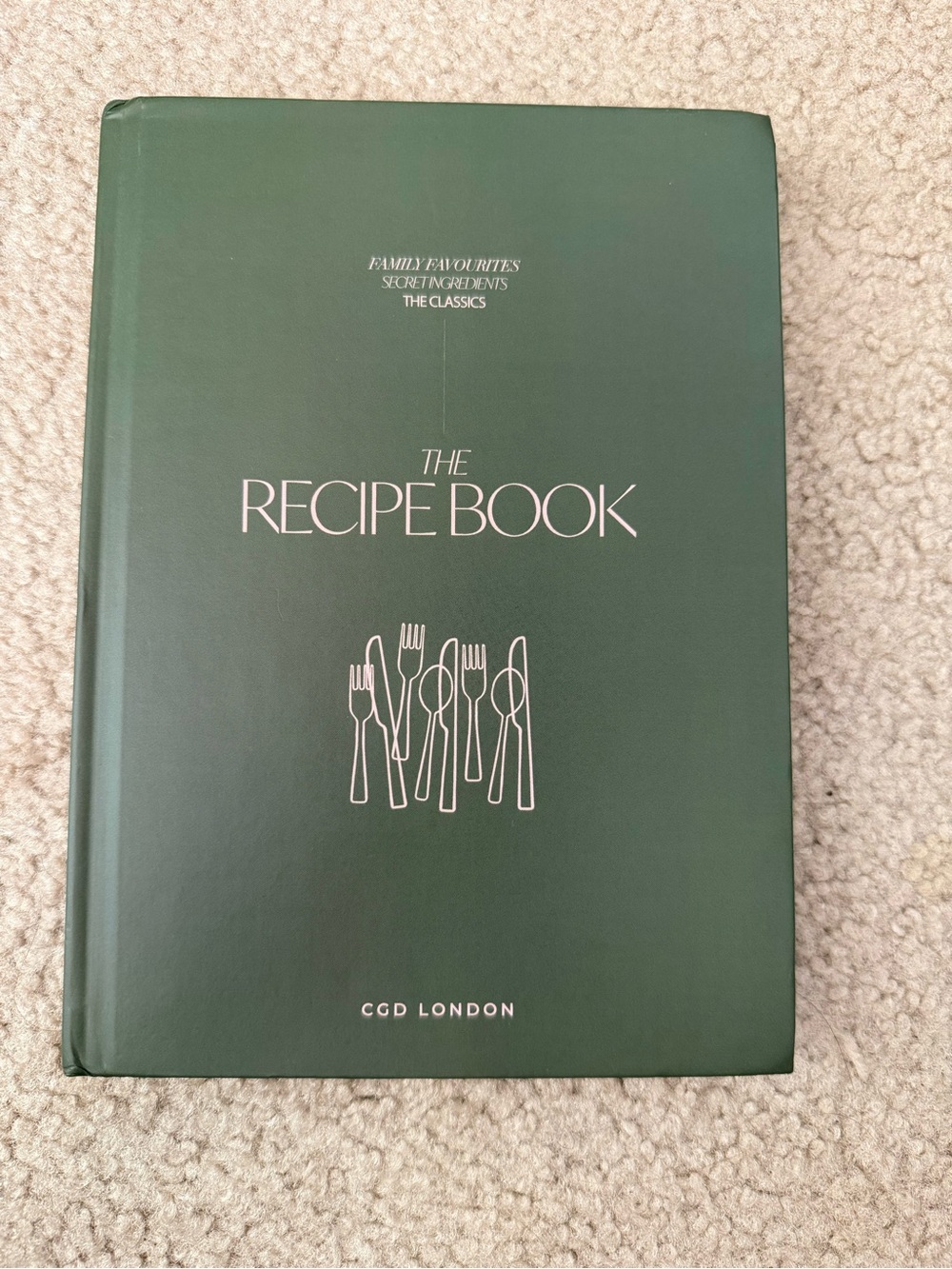 Dark Green Recipe Book - Hardcover Kitchen Planner
